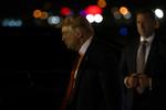 Trump ved ankomsten til Las Vegas Lørdag aften. Foto: Jonathan Ernst/Ritzau Scanpix