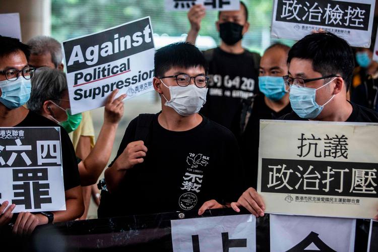 Joshua Wong er den mest fremtrædende demokratiaktivist i Hongkong. Foto: Isaac Lawrence/Ritzau Scanpix