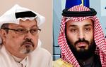 Den saudi-arabiske kommentator Jamal Khashoggy (tv), blev myrdet af saudiske agenter i istanbul. Nu opfordrer Danamrk og 28 andre lande det saudiske kongedømme til at at sikre en ærlig retsforfølgelse af de ansvarlige. En FN-rapport retter pilen mod den magtfulde kronprins Mohammed Bin Salman (th).. Foto: Mohammed Al-shaikh, Oscar Del Po/Ritzau Scanpix