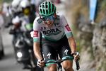 Den 24-årige tysker Lennard Kämna i fuld gang med sit soloridt, som gør ham til vinder af 16. etape. Foto: Marco Bertorello/Ritzau Scanpix