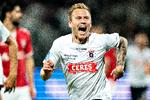 Humøret var højt i Aarhus i mandags, hvor Jon Dagur Thorsteinsson scorede. Men i midtugen spillede AGF holdets dårligste kamp meget længe. Foto: Henning Bagger/Ritzau Scanpix