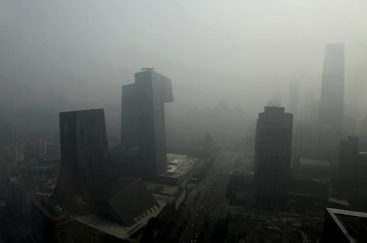  Smog over Beijing.   Foto: Niels Hougaard/Ritzau Scanpix