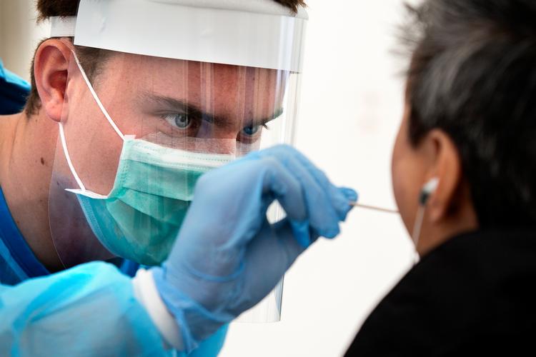 Fælledparken i København er et af de steder, hvor bliver testet flest borgere for coronavirus. Region Hovedstaden er både aktuelt og set gennem hele epidemien den hårdest ramte region i Danmark. Foto: Finn Frandsen/POLFOTO