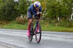Amerikaneren Chloe Dygert under træningen på tempocyklen inden dagens forsvar af VM-titlen. Foto: Manu Fernandez/Ritzau Scanpix