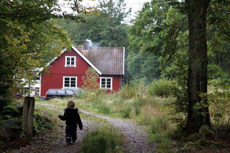 Rødmalet idyl i Sverige har også været eftertragtet i coronasommeren, fortæller mægler fra Småland. Foto: Niels Hougaard/POLFOTO