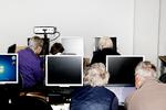 Ældre Sagens EDB-klub i Charlottenlund tilbyder ældre undervisning i brug af internettet.  Foto: Martin Bubandt/POLFOTO