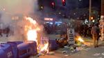 Torsdag var der atter ballade i Seattle, hvor demonstranter afbrændte affaldscontainere i vrede over, at et nævningeting ikke ville rejse sag mod betjente for at have skudt en kvinde under en narkoransagning. Foto: Katie Daviscourt/Ritzau Scanpix