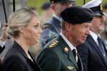Forsvarsminister Trine Bramsen (S) og den nu afgående forsvarschef general Bjørn Bisserup ved kransenedlæggelse på Kastellet i København sidste år.  Foto: Jens Dresling/POLFOTO