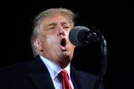 Donald Trump fotograferet ved et vælgermøde i Minnesota i går.  Foto: Mandel Ngan/Ritzau Scanpix