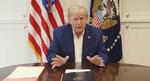Præsident Donald Trump udsendte natten til søndag en videohilsen fra hospitalet Walter Reed i Maryland, hvor han har været indlagt siden fredag. Foto: The White House/Ritzau Scanpix