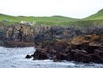 Den eneste bosættelse på Mykines er Mykines bygd, der har 16 fastboende – ellers huser øen omkring 1.000 får. Foto: Anette Lillevang Kristiansen