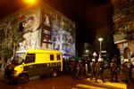 Politiet er i gang med at rydde bz'eres hus i Berlin. Det har været besat siden 1990. Foto: Odd Andersen/Ritzau Scanpix