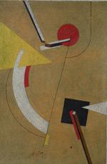 El Lissitzkijs maleri 'Proun' fra 1923 er udstillet på Museum Ludwig i Köln, men er det autentisk eller et falskneri? Foto: Rheinisches Bildarchiv, Museum Ludwig, Köln
