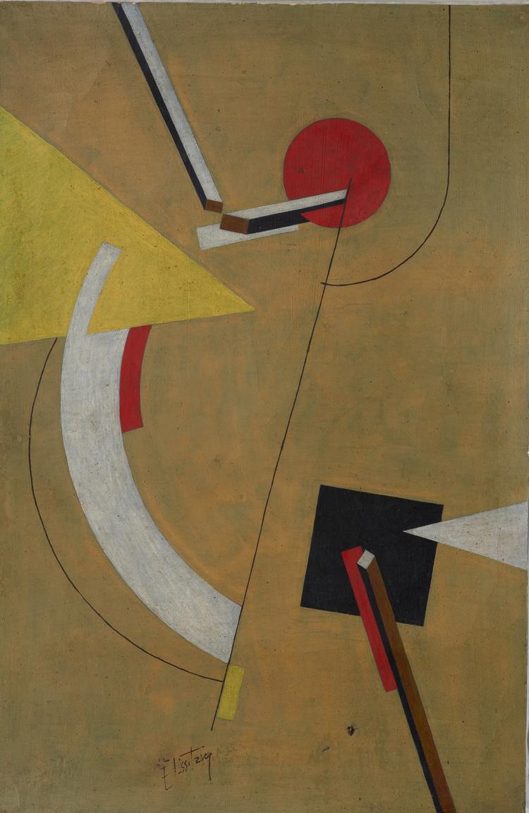 El Lissitzkijs maleri 'Proun' fra 1923 er udstillet på Museum Ludwig i Köln, men er det autentisk eller et falskneri? Foto: Rheinisches Bildarchiv, Museum Ludwig, Köln