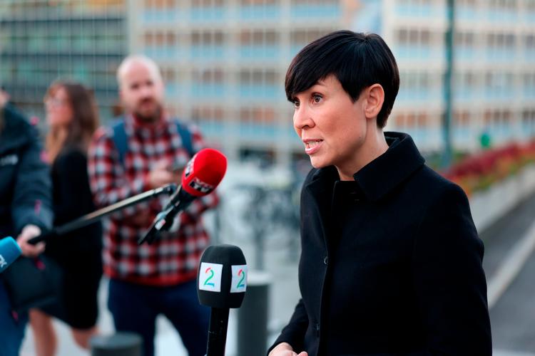 Udenrigsminister Ine Eriksen Søreide offentliggjorde anklagen mod Rusland på vegne af den norske regering. Foto: Ørn E. Borgen/Ritzau Scanpix