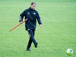 Hjalte Bo Nørregaard er ny fungerende cheftræner i FCK. Han overtager styringen fra Ståle Solbakken, der forrige uge blev fyret af klubben for dårlige resultater. En overraskende nyhed for flere af FCK-spillerne.  Foto: Claus Bech/Ritzau Scanpix