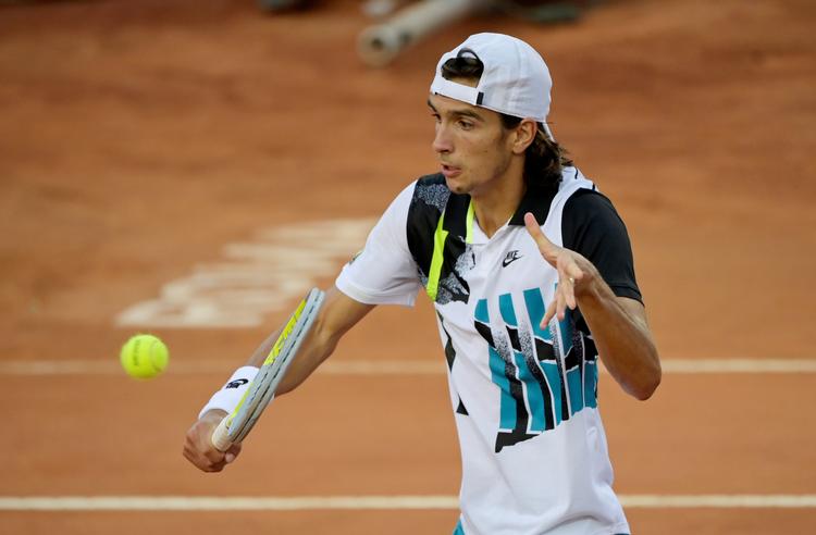 I denne sæson viser den italienske teenager Lorenzo Musetti stor fremgang i sine dueller med de voksne på ATP Tour.  Foto: Pool/Ritzau Scanpix