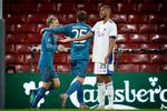 Hjemvendte Mathias 'Zanka' Jørgensen skælder ud, efter at FCK er kommet bagud med 1-0 mod AaB. Foto: Jens Dresling/POLFOTO