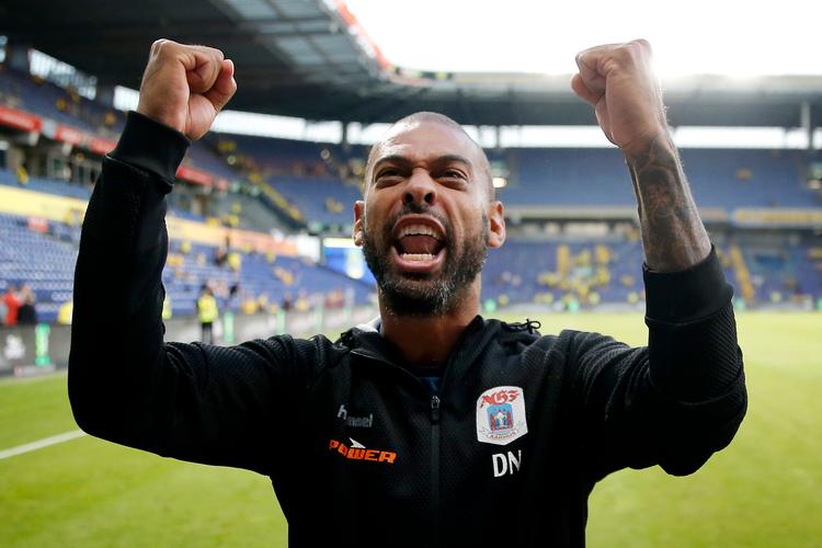Den karismatiske cheftræner David Nielsen er blevet ansigtet på AGF's succes og har stor andel i klubbens første medaljer i 23 år, da det sidste sæson blev til bronze.  Foto: Jens Dresling/POLFOTO
