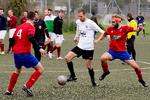 Kløvermarken i København var søndag fyldt til randen med amatørfodbold. Foto: Finn Frandsen/POLFOTO