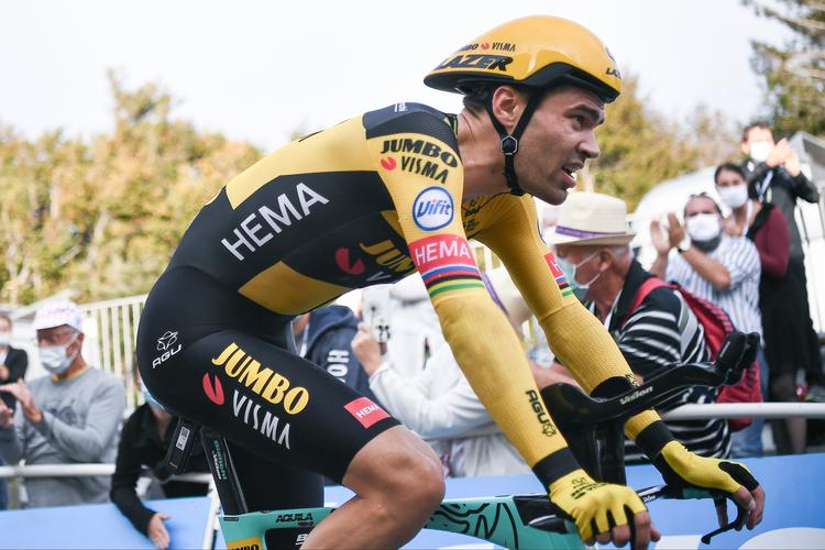 Tom Dumoulin er kørt træt under Vueltaen, og hollænderen har sagt farvel til etapeløbet i utide. Foto: Marco Bertorello/Ritzau Scanpix