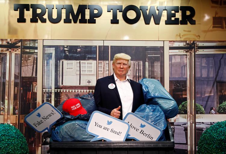 Den tyske afdeling af det kendte voksmuseum, Madame Tussauds, i Berlin, har smidt Trump ud.  Foto: Michele Tantussi/Ritzau Scanpix