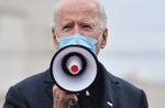 Præsidentkandidat Joe Biden taler til sine vælgere på valgdagen tirsdag 3. november på den sidste dag, kandidaterne kan påvirke vælgerne.
 Foto: Angela Weiss/Ritzau Scanpix