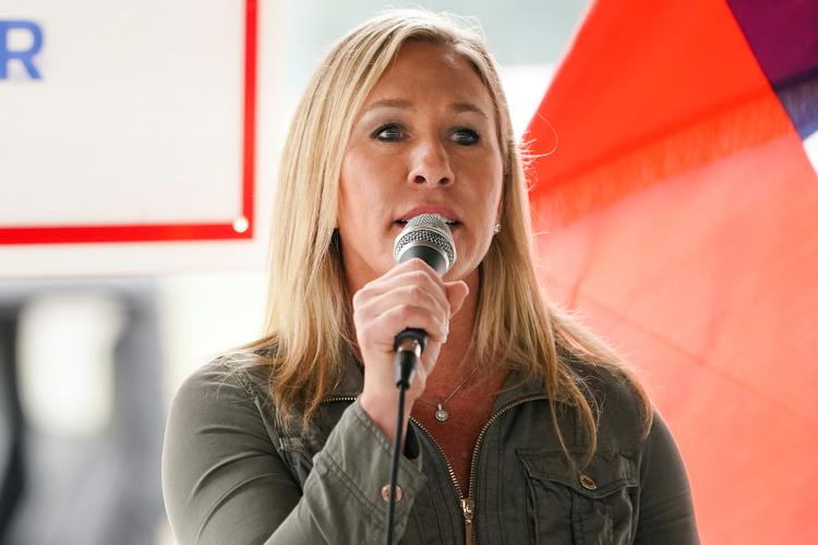 Marjorie Taylor Greene  har i årevis promoveret QAnon på sociale medier. I nat blev hun valgt til Repræsentanternes Hus.  Foto: Elijah Nouvelage/Ritzau Scanpix