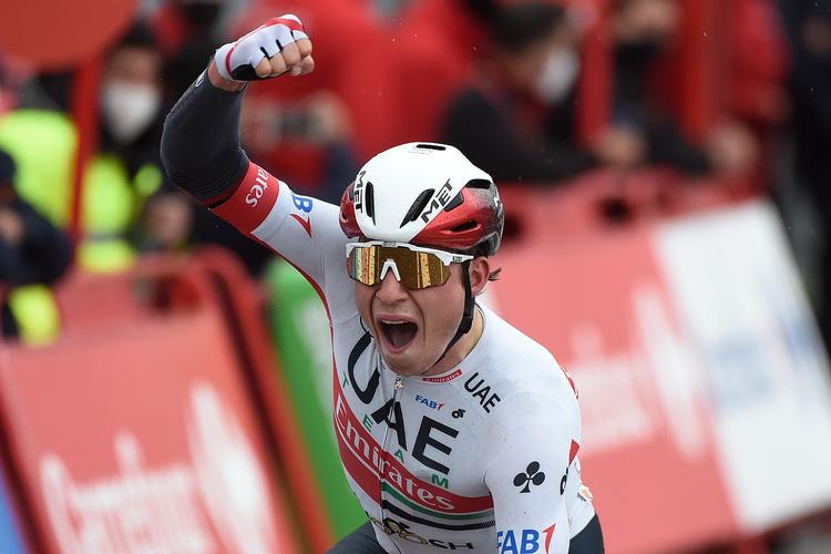 Jasper Philipsen var hurtigst i torsdagens sprint i Vueltaen. Foto: Miguel Riopa/Ritzau Scanpix