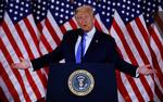  Præsident Donald Trump efter valgnatten, hvor han erklærede sig vinder af valget endnu før stemmerne er talt op.   Foto: Carlos Barria/Ritzau Scanpix