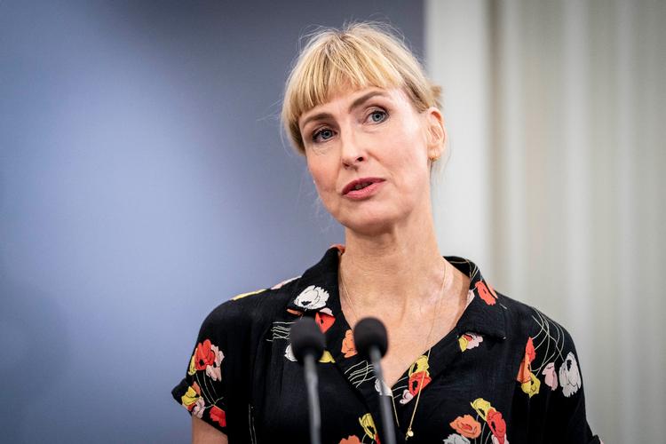 Afdelingschef hos Staten Serum Institut Tyra Grove Krause under pressemøde om covid-19 i Statsministeriet i København, lørdag 15. august 2020.. (Foto: Mads Claus Rasmussen/Ritzau Scanpix) Foto: Mads Claus Rasmussen/Ritzau Scanpix