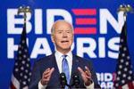 Biden taler tidligt lørdag morgen dansk tid i Delaware. Foto: Kevin Lamarque/Ritzau Scanpix