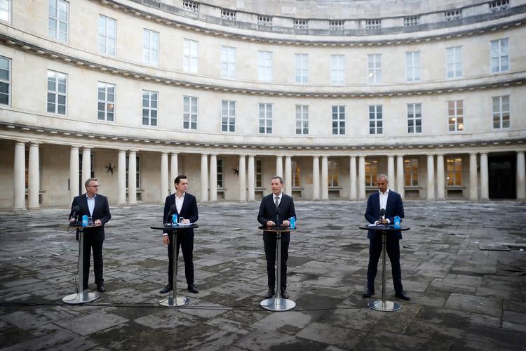 Fire ministre præsenterede i oktober en række tiltag, der ifølge regeringen skal sikre tryghed i det offentlige rum. Foto: Jens Dresling/POLFOTO