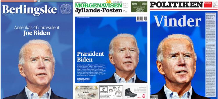 Tre forsider. Èt billede. Berlingske, Jyllands-Posten og Politiken har valgt nøjagtigt det samme billede til at illustrere gårsdagens valgresultat.  