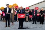Rudy Giuliani, der er Donald Trumps personlige advokat, taler i Pennsylvania 4. november 2020. Foto: Mark Kauzlarich/Ritzau Scanpix