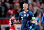 I sin rutinerede anfører Marek Hamsik har Slovakiet en spiller, der kan være guld værd på en dramatisk aften i Belfast.  Foto: Bernadett Szabo/Ritzau Scanpix