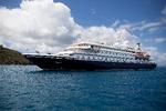 Her er SeaDream 1 fotograferet ved tidligere sejlads i Caribien dengang corona og covid-19 ikke var noget man bekymrende sig over.    Foto: Finn Frandsen/POLFOTO