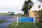 Her går grænsen mellem Brønderslev og Aalborg Kommune. Kun personer med kritiske funktioner må krydse grænsen. Foto: Henning Bagger/Ritzau Scanpix