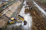 Døde mink bliver lagt i massegrave på militæretsøvelsesområde ved Nørre Felding i Midtjylland.  Foto: Casper Dalhoff/Casper Dalhoff