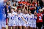  De norske kvinder har vundet mange guldmedaljer som her VM i Herning i 2015. De havde håbet at skulle spille EM på hjemmebane, men den drøm er nu slukket. Foto: Jens Dresling/POLFOTO