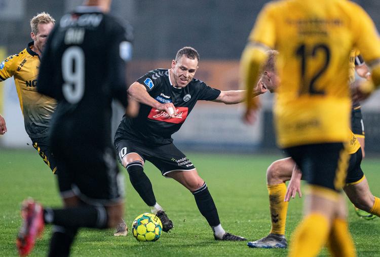 Den rutinerede frontløber Anders K. Jacobsen er af de profiler, som de yngre SønderjyskE-spillere kan læne sig op ad. Foto: Claus Fisker/Ritzau Scanpix
