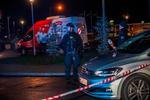 Politiet var massivt til stede efter et skyderi på Nørre Allé i Kalundborg, tirsdag aften den 17. november 2020. Tre personer blev ramt af skud, og to er afgået ved døden.  Foto: Presse-fotos.dk/Ritzau Scanpix