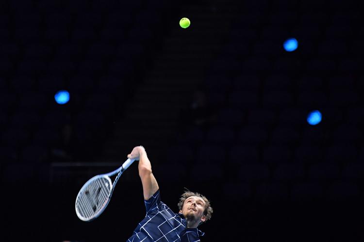 Den unge russer Daniil Medvedev har med sejr for nylig i Paris Masters og en stærk start ved ATP Finals i London fundet storformen på det helt rigtige tidspunkt.   Foto: Glyn Kirk/Ritzau Scanpix