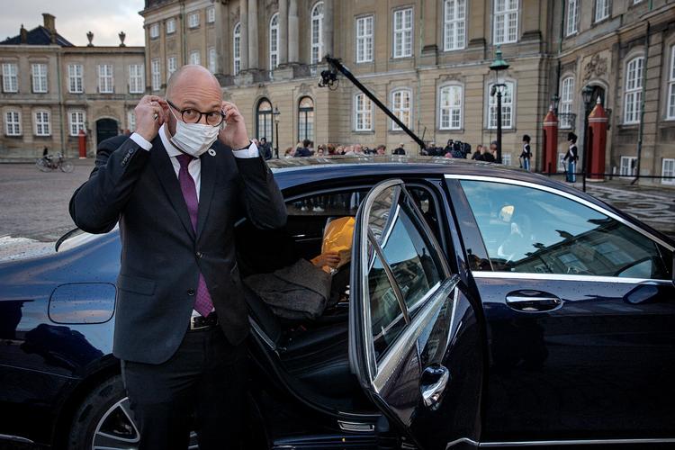     Mette F. Præsentere de to nye ministre Rasmus Prehn som fødevareminister og Flemming Møller Mortensen som udviklingsminister. Foto: Martin Lehmann/POLFOTO