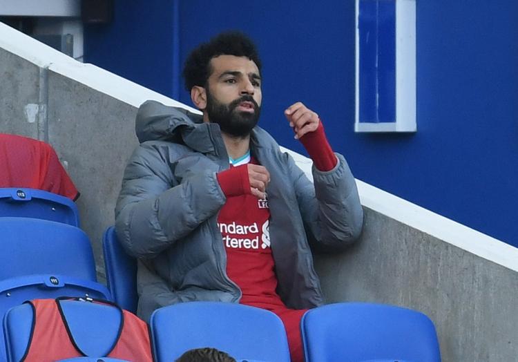     Soccer Football - Premier League - Brighton &amp; Hove Albion v Liverpool - The American Express Community Stadium, Brighton, Britain - November 28, 2020 Liverpool's Mohamed Salah after being substituted Pool via REUTERS/Mike Hewitt EDITORIAL USE ONLY.No use with unauthorized audio, video, data, fixture lists, club/league logos or 'live' services. Online in-match use limited to 75 images, no video emulation.No use in betting, games or single club /league/player publications. Please contact your account representative for further details.   Foto: Mike Hewitt/Ritzau Scanpix