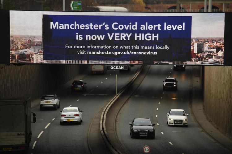 Den nationale nedlukning har været med til at nedbringe coronasmitten i blandt andet storbyen Manchester.  Foto: Oli Scarff/Ritzau Scanpix