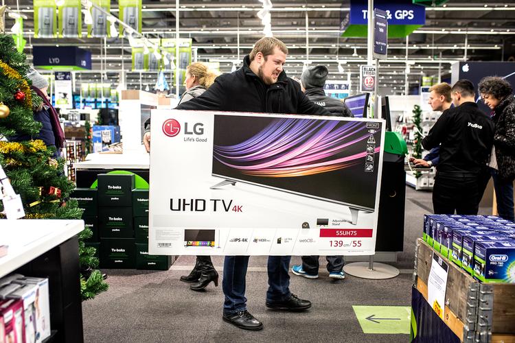 Sådan plejer Black Friday at se ud, men i år har flere kunder valgt at handle over nettet. Foto: Ivan Boll/POLFOTO