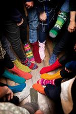 Hele efteråret bliver der slidt med strikkepindene, men så var der også hjemmestrikkede sokker til alle sidste år til  jul.   Foto: Finn Frandsen/POLFOTO