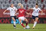 Danmarks anfører Pernille Harder kunne godt have været noteret som målscorer tirsdag aften mod Italien i Viborg. Foto: Anders Kjærbye/dbufoto.dk 