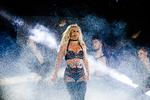 Britney Spears optrådte senest på dansk i jord i 2018. Det var til Smukfest i Skanderborg. En jammerlig forestilling, der blev belønnet med 1 hjerte af Politikens Lucia Odoom.    Foto: Per Lange/Ekstra Bladet